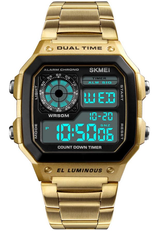 Đồng hồ nam đa chức năng kỹ thuật số PASOY Đồng hồ báo thức thời gian kép Đồng hồ bấm giờ đếm ngược Đèn nền chống nước PASOY Men's Digital Multi-Function Watches Dual Time Alarm Stopwatch Countdown Backlight Waterproof Watch
