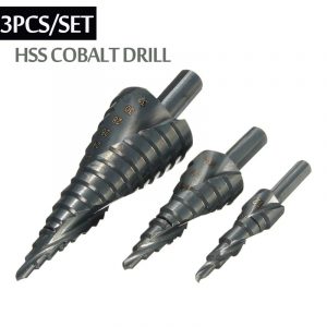 3PCS/SET 4-32MM HSS Cobalt Step Drill Bit Set Nitrogen High Speed Steel Spiral For Metal Cone Triangle Shank Hole Metal drills