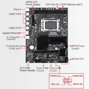 JINGSHA AMD Motherboard G34 Socket X89 DDR3 32G Memory SATA II USB 3.0 For G34 Computer mainboard AMD Opteron 6386 SE 6176 6128
