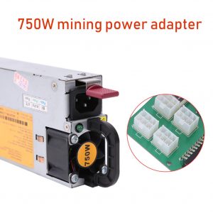 750W Server Power Supply Mining PSU 12V 62.5A with Breakout Board + Power Cable HSTNS-PL18 DPS-750RB A 506821-001 511778-001