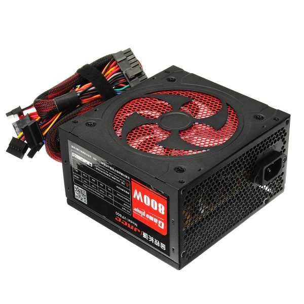 800W Gaming PC Power Supply PFC Silent Fan ATX 20+4pin 12V PC Computer SATA Gaming PC Power Supply For Intel AMD Computer