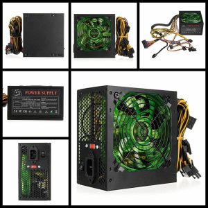800W Max PC Power Supply 12cm LED silent Fan with Intelligent temperature control Intel AMD ATX 12V for Desktop computer 110~220