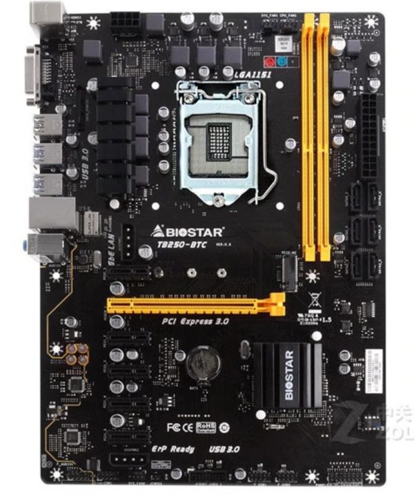 BTC BIOSTAR TB250-BTC Motherboards 6PCIE B250 LGA 1151 DDR4 ATX BTC Mining Motherboard (alternative B250 PRO MINING EXPERT ) BT