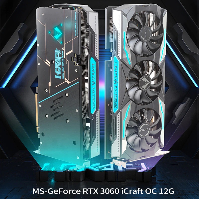 MAXSUN New RTX 3060 iCraft OC 12G S1 GDDR6 GPU NVIDIA