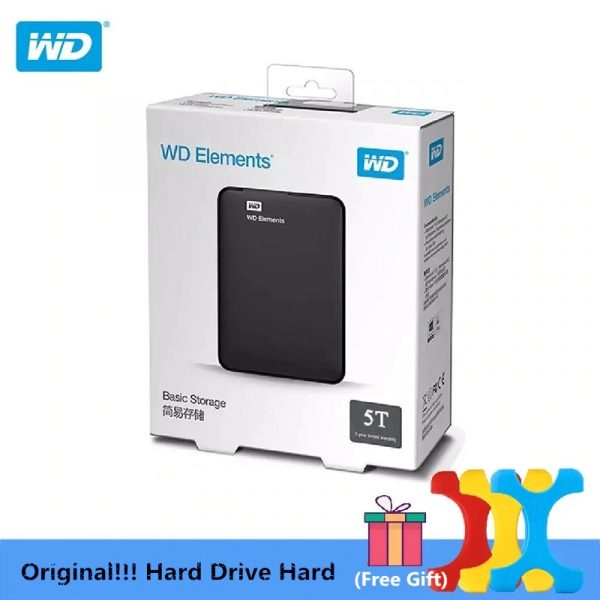 Original!!! 5TB Western Digital WD Elements Hard Drive Hard Disk HDD 2.5" 5T HDD USB 3.0 Portable External Hard Disk