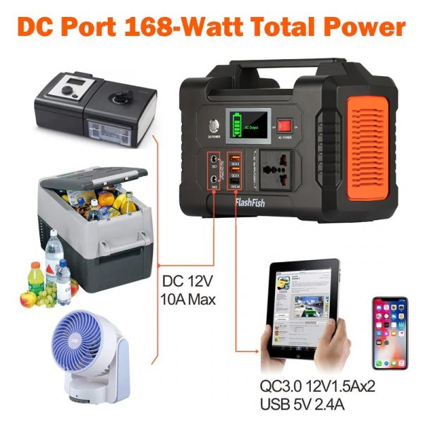 Portable Power Station Solar 220V 250W Peak Power Generator Emergency Energy Supply Car Outdoor Camping Battery Charger 40800mAh