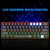 Redragon Lakshmi K606 Rainbow USB Mechanical Gaming Keyboard Blue Red Switch 61 Keys Wired detachable cable,portable for travel