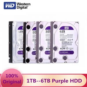 Western Digital WD Purple HDD 1TB 2TB 3TB 4TB 6TB SATA III 6.0Gb/s 3.5" Hard Drive HDD HD Harddisk For cctv Camera AHD DVR IP NV
