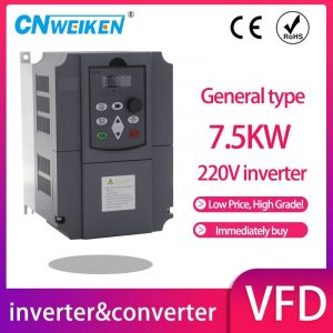 Wk310 VFD 5.5kw single-phase 220v input three-phase 220 output variable frequency converter 50Hz/60Hz motor inverter