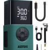 AstroAI L7S Tire Inflator Portable Air Compressor Cordless with Digital Pressure Gauge, 150 PSI LED Light Bike Air Pump with Fast Inflation & Auto Shut-Off for Car Tires,Motorcycles,Bikes,Balls,Green